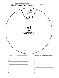 Word Wheel - AT Words: Printable Worksheet