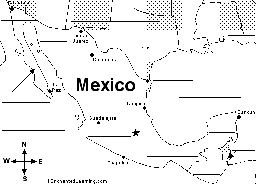 Label the Map of Mexico Printout