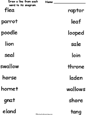from german  worksheets  word animal match a its animal each 2 anagrams the line animal to draw